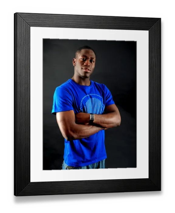 Framed Print : Bristol City FC: John Akinde Portrait (2008-09)