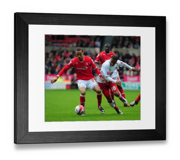 Framed Print : Intense Football Rivalry: Nicky Maynard vs. James Perch Battle on the Pitch (Bristol City vs. Nottingham Forest) Framed Print : Intense Football Rivalry: Nicky Maynard vs. James Perch Battle on the Pitch (Bristol City vs. Nottingham Forest)