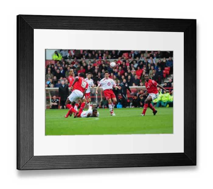 Framed Print : Nicky Maynard gets fouled