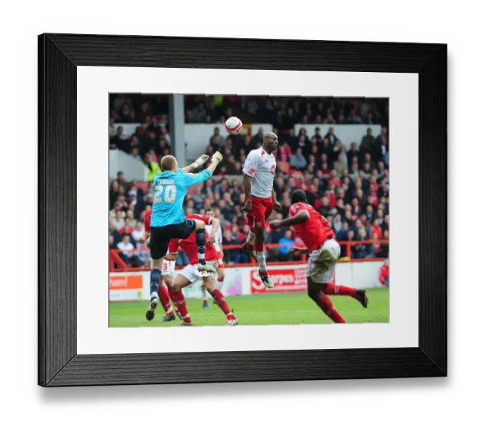 Framed Print : Dele Adebola Scores the Game-Winning Goal for Bristol City Against Nottingham Forest Framed Print : Dele Adebola Scores the Game-Winning Goal for Bristol City Against Nottingham Forest