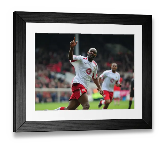 Framed Print : Dele Adebola's Euphoric Moment: Nottingham Forest vs. Bristol City Framed Print : Dele Adebola's Euphoric Moment: Nottingham Forest vs. Bristol City