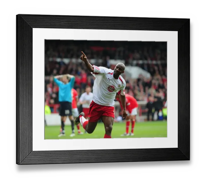 Framed Print : Dele Adebola's Epic Goal Celebration: A Memorable Moment in the Bristol City vs. Nottingham Forest Rivalry Framed Print : Dele Adebola's Epic Goal Celebration: A Memorable Moment in the Bristol City vs. Nottingham Forest Rivalry