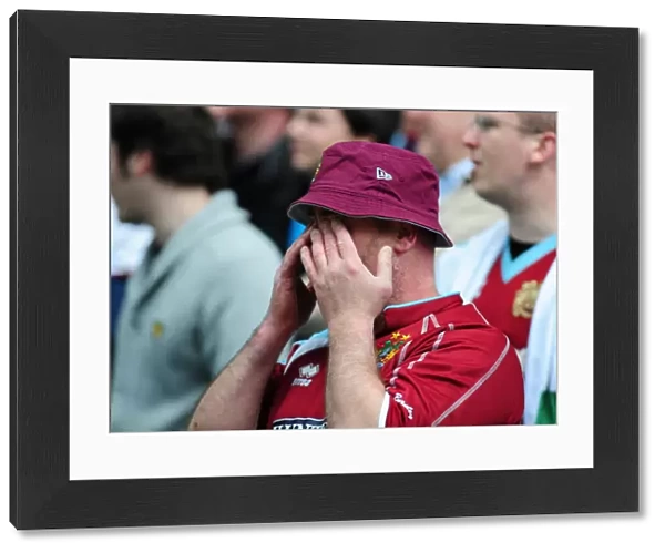 Burnley fan shows emotions