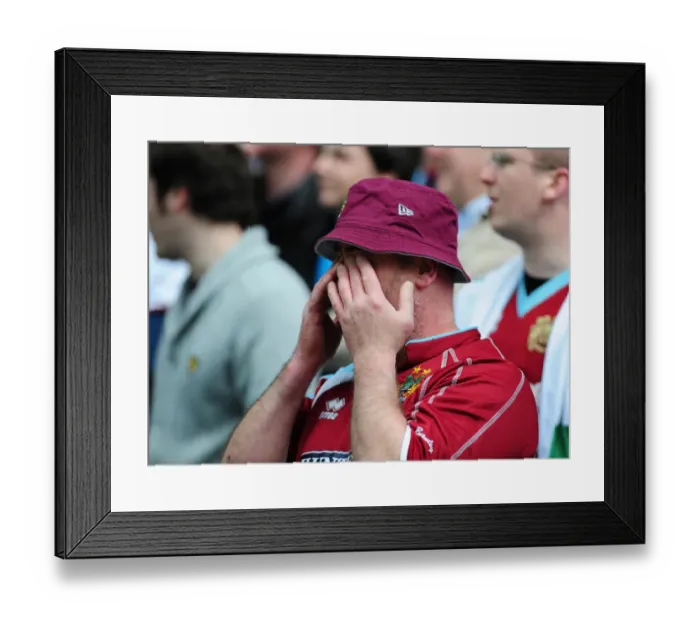 Framed Print : Burnley fan shows emotions Framed Print : Burnley fan shows emotions