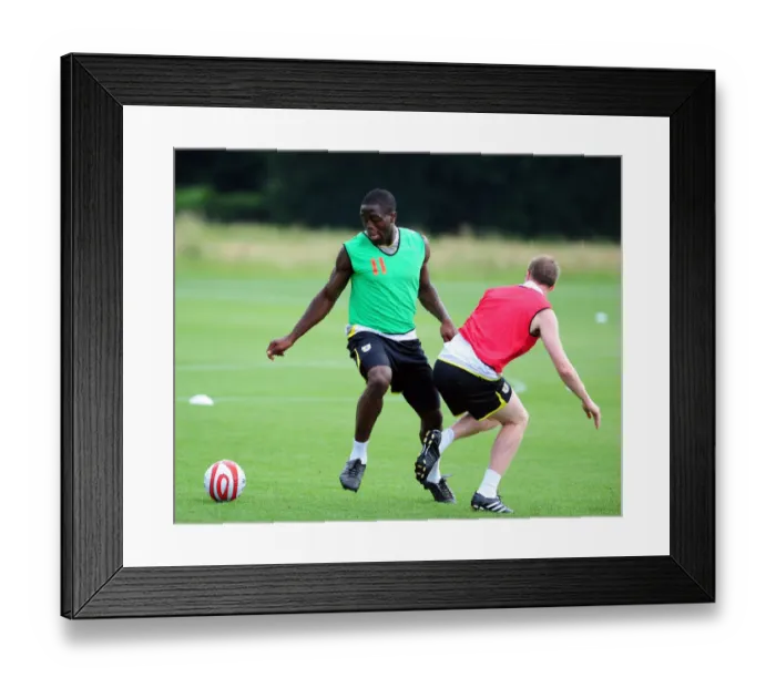 Framed Print : Bristol City First Team: Pre-Season Training 09-10 - Gearing Up for the New Season