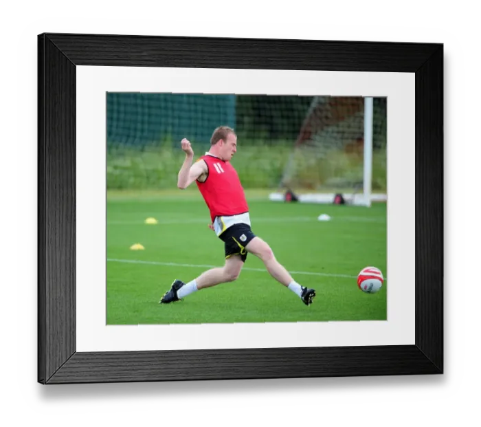 Framed Print : Bristol City First Team: Pre-Season Training 09-10 - Gearing Up for the New Season