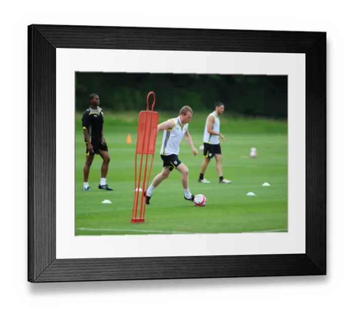 Framed Print : Bristol City First Team: Pre-Season Training 09-10 - Gearing Up for the New Season