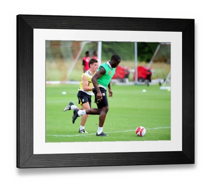 Framed Print : Gearing Up: Bristol City First Team's Pre-Season Training for Season 09-10