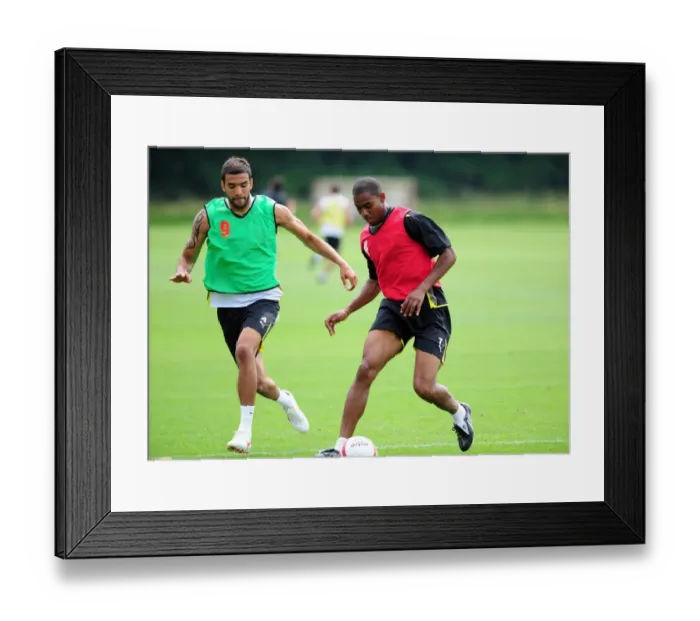 Framed Print : Bristol City First Team: Pre-Season Training 09-10 - Gearing Up for the New Season