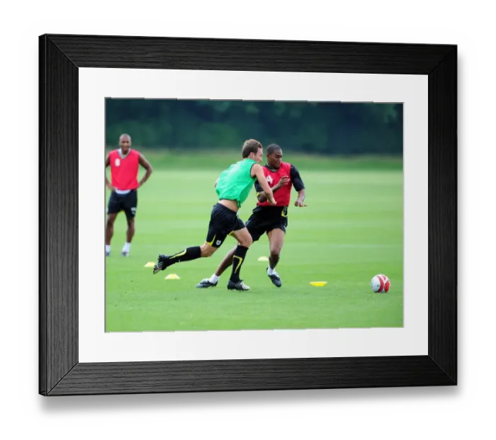 Framed Print : Bristol City First Team: Pre-Season Training 09-10 - Gearing Up for the New Season