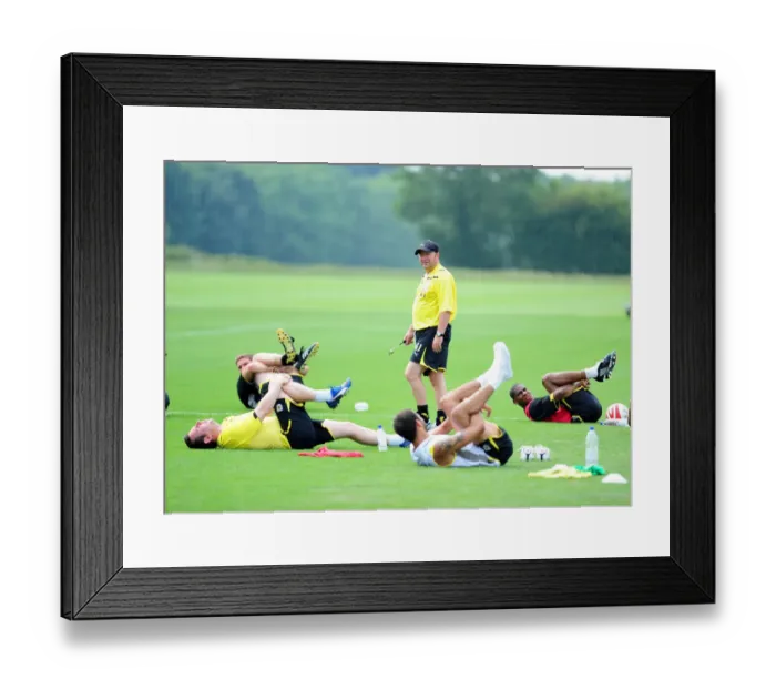 Framed Print : Bristol City First Team: Gearing Up for the 09-10 Season - Pre-Season Training