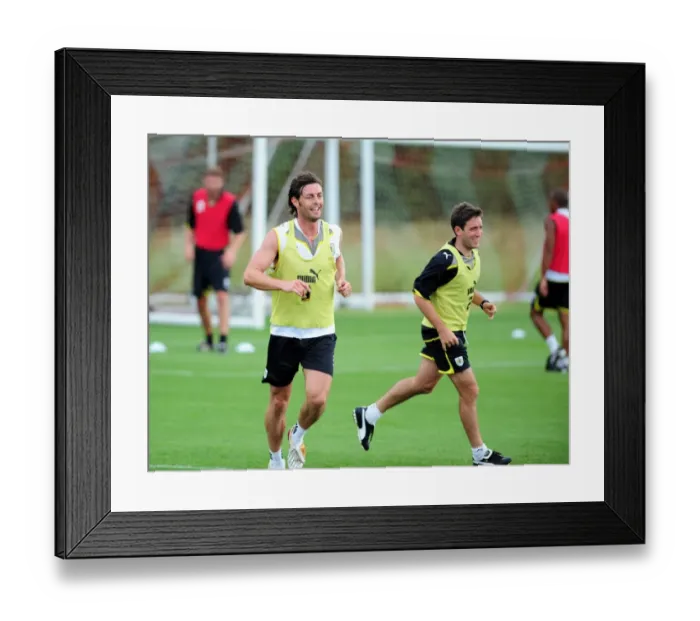 Framed Print : Bristol City FC: Pre-Season Training 09-10 - The Road to Glory: A First Team Journey