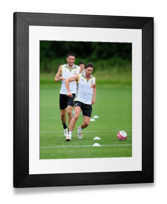 Framed Print : Bristol City First Team: Pre-Season Training 09-10 - Gearing Up for the New Season