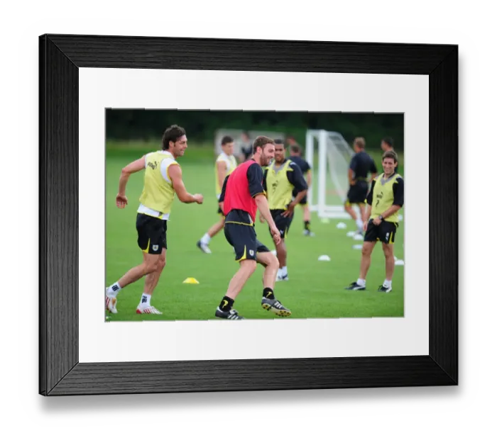Framed Print : Bristol City First Team: Gearing Up for the 09-10 Season - Pre-Season Training