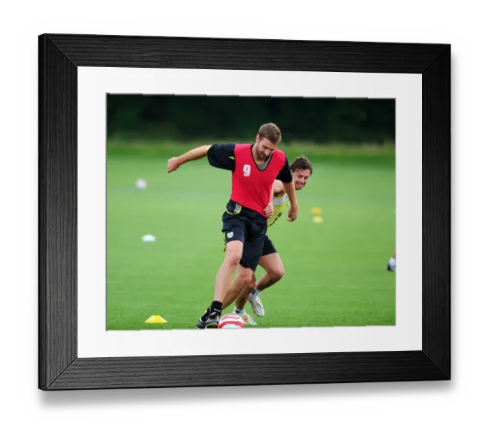 Framed Print : Bristol City First Team: Pre-Season Training 09-10 - Gearing Up for the New Season