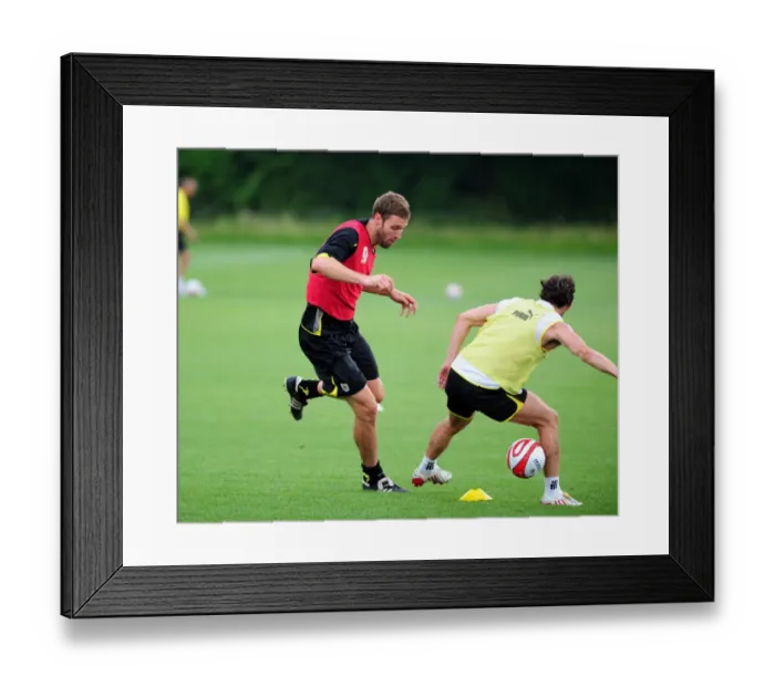 Framed Print : Bristol City First Team: Pre-Season Training 09-10 - Gearing Up for the New Season