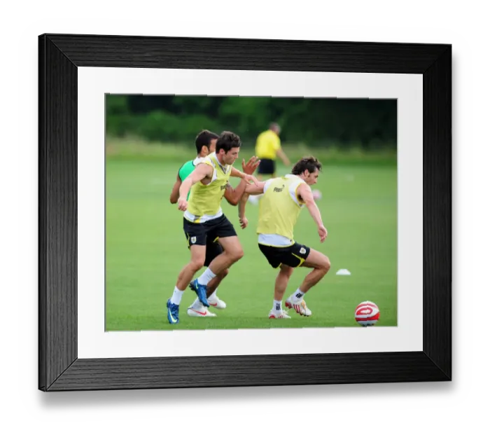 Framed Print : Bristol City First Team: Pre-Season Training 09-10 - Gearing Up for the New Season