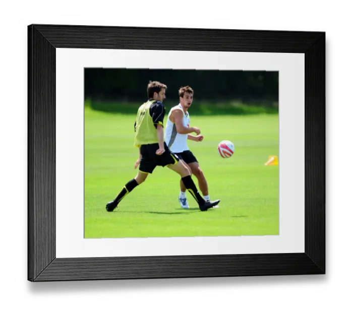 Framed Print : Gearing Up for Action: A Look into Bristol City First Team's Pre-Season Training Ahead of Season 09-10