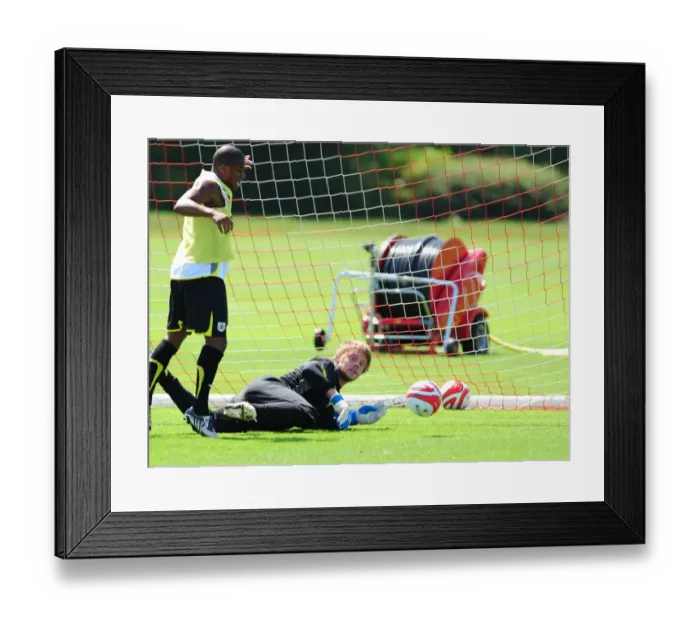Framed Print : Bristol City First Team: Gearing Up for the 09-10 Season - Pre-Season Training