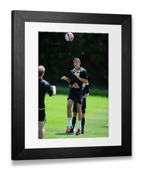 Framed Print : Bristol City First Team: Pre-Season Training 09-10 - Gearing Up for the New Season