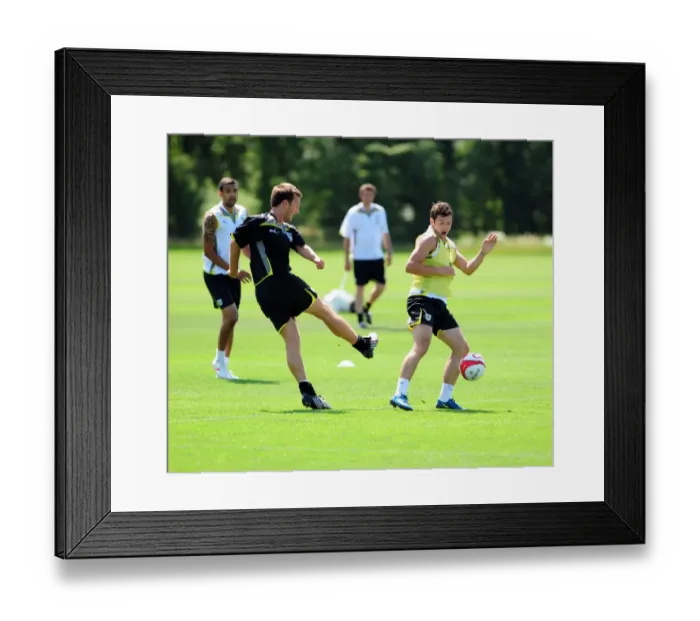 Framed Print : Bristol City First Team: Pre-Season Training 09-10 - Gearing Up for the New Season