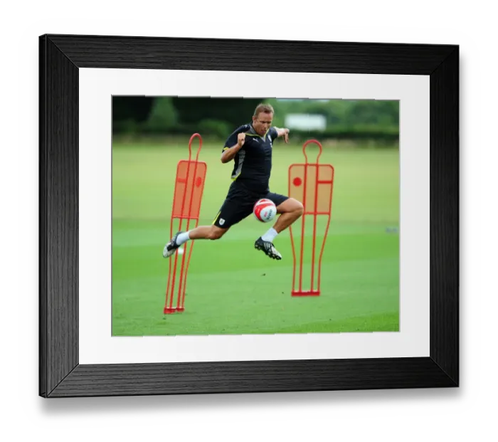 Framed Print : Bristol City First Team: Pre-Season Training 09-10 - Gearing Up for the New Season