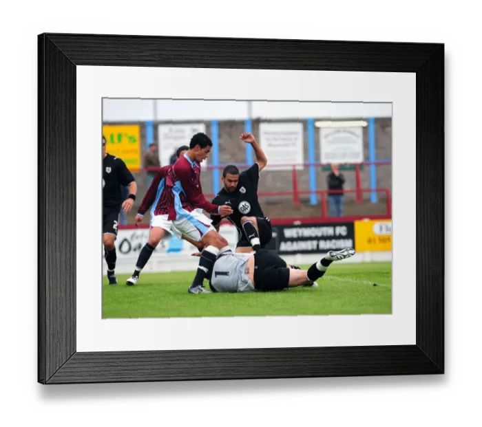 Framed Print : Bristol City FC: Pre-Season Friendly Against Weymouth (09-10) Framed Print : Bristol City FC: Pre-Season Friendly Against Weymouth (09-10)