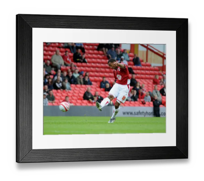 Framed Print : Nicky Maynard in Action for Bristol City Against Wycombe Wanderers Framed Print : Nicky Maynard in Action for Bristol City Against Wycombe Wanderers