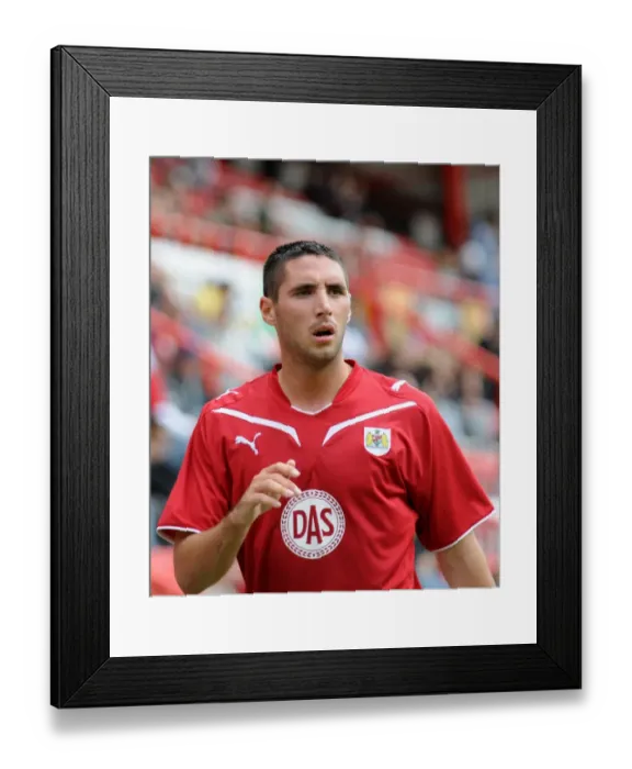 Framed Print : Bradley Orr in Action: Bristol City vs Wycombe Wanderers