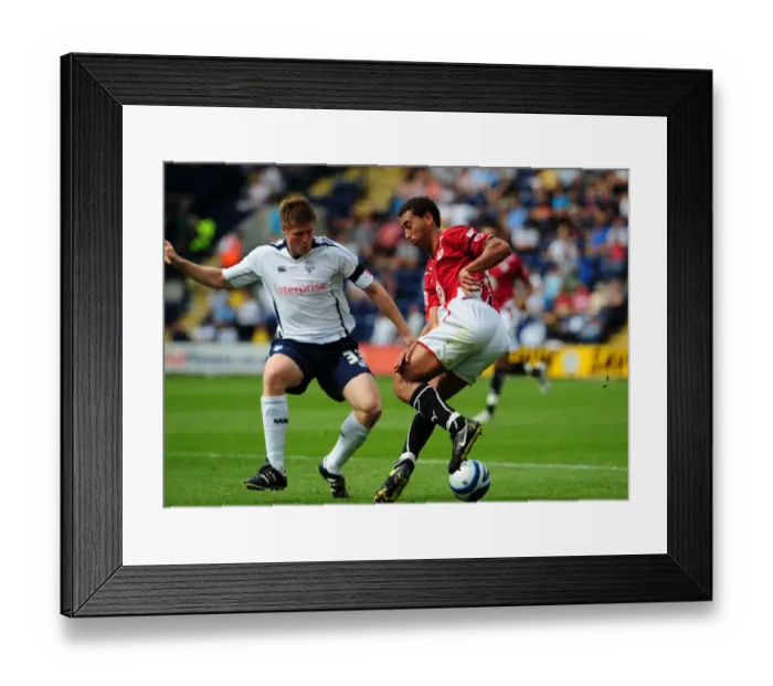 Framed Print : Season 09-10 Football Showdown: Bristol City vs Preston North End - The Ultimate Clash