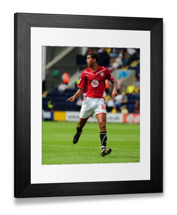 Framed Print : The Clash of Football Titans: Bristol City vs Preston North End (Season 09-10)