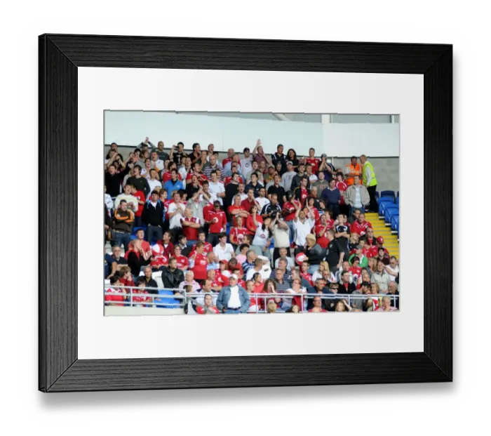 Framed Print : Clash of the Cities: Cardiff vs. Bristol City - Season 09-10 Football Rivalry: Bristol City's First Team in Action