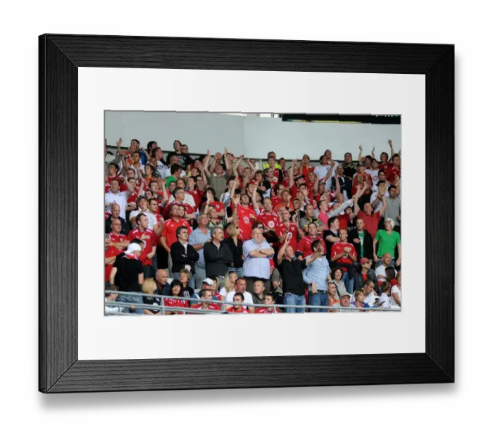 Framed Print : Season 09-10: The Intense Football Rivalry - Cardiff City vs. Bristol City: A Battle on the Field