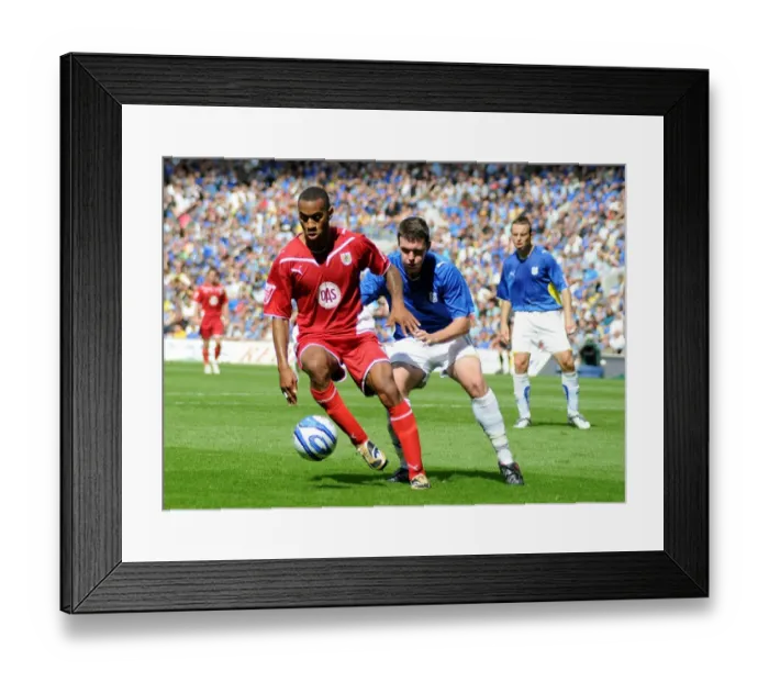 Framed Print : The Intense Rivalry: Cardiff vs. Bristol City - Season 09-10 Football Match: Clash Between the Cities