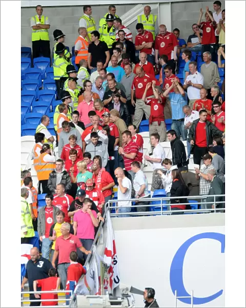 Bristol City fans file out after the 3-0 defeat at Cardiff City
