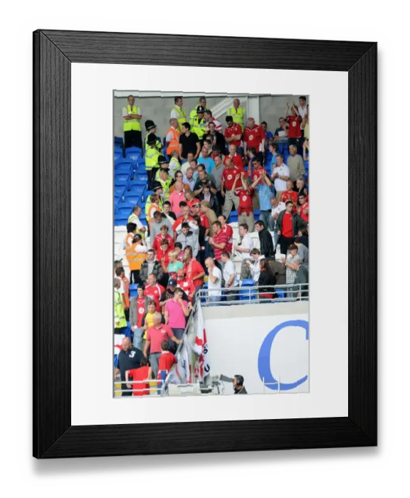 Framed Print : Bristol City fans file out after the 3-0 defeat at Cardiff City
