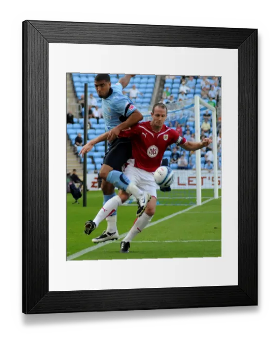 Framed Print : Clash of the First Teams: Coventry City vs. Bristol City - The Exciting 09-10 Football Showdown Framed Print : Clash of the First Teams: Coventry City vs. Bristol City - The Exciting 09-10 Football Showdown