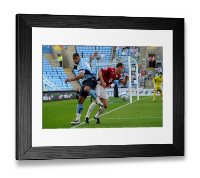 Framed Print : 09-10 Football Showdown: Coventry City vs. Bristol City - Clash of First Teams: The Epic Battle Between Coventry City and Bristol City
