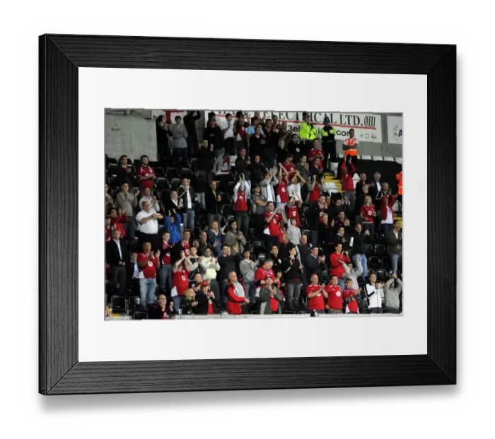 Framed Print : City fans at Swansea Framed Print : City fans at Swansea