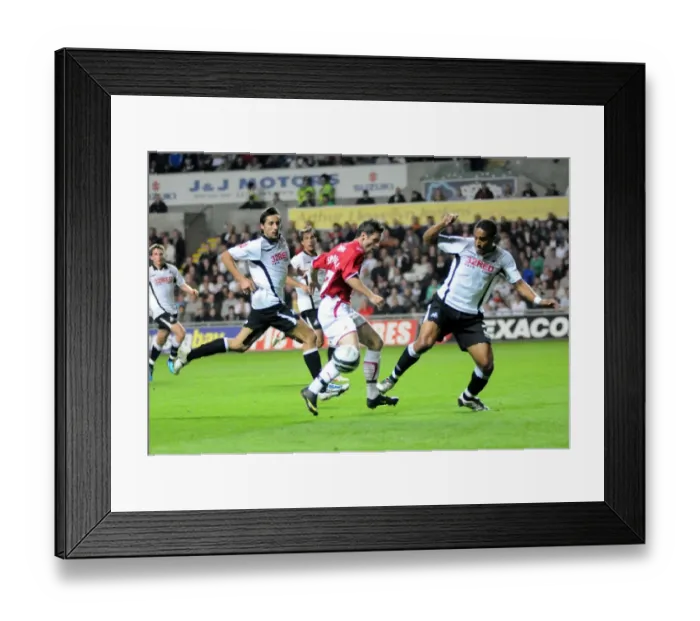 Framed Print : Ivan Sproule gets tackled by Ashley Williams Framed Print : Ivan Sproule gets tackled by Ashley Williams