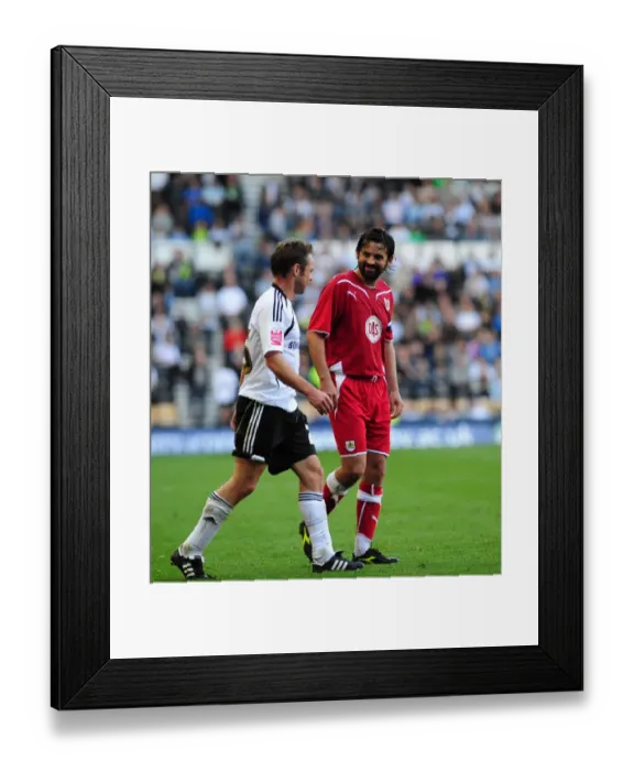 Framed Print : The Clash of Rams and Robins: Derby County vs. Bristol City - Season 09-10 Football Rivalry: Derby County vs. Bristol City