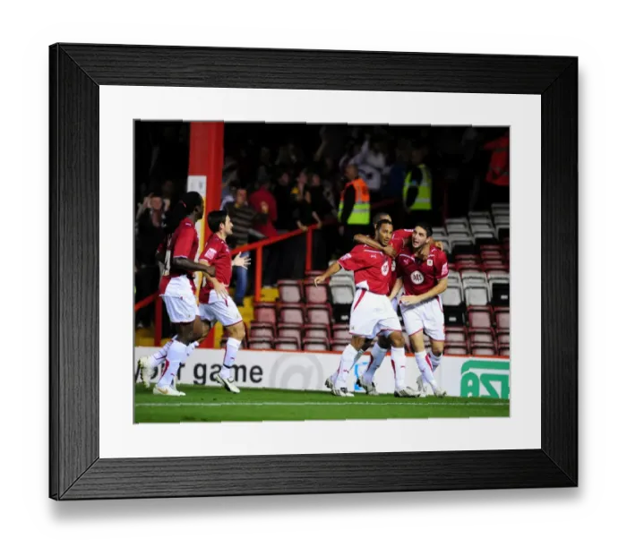 Framed Print : 09-10 Football Showdown: A Season to Remember - Bristol City vs Blackpool