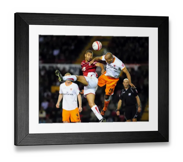 Framed Print : Bristol City vs Blackpool: A Football Rivalry Unfolds - Season 09-10