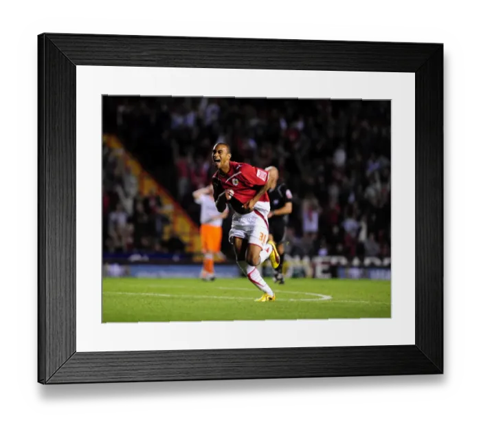 Framed Print : Bristol City vs Blackpool: A Football Showdown - Season 09-10