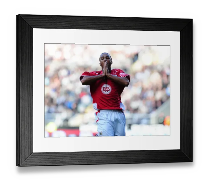 Framed Print : Nicky Maynard Strikes for Bristol City Against Newcastle United Framed Print : Nicky Maynard Strikes for Bristol City Against Newcastle United