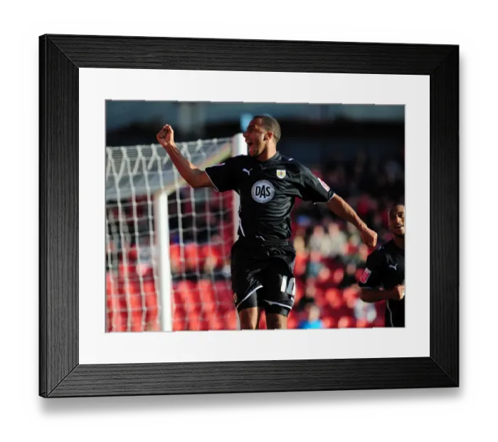 Framed Print : Nicky Maynard's Thrilling Goal Celebration: Opening the Scoring for Bristol City vs Barnsley Framed Print : Nicky Maynard's Thrilling Goal Celebration: Opening the Scoring for Bristol City vs Barnsley
