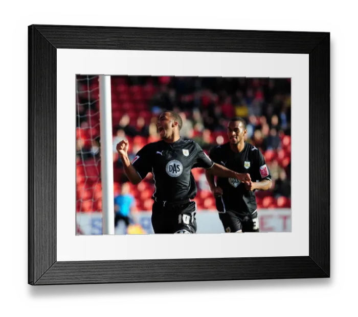 Framed Print : Nicky Maynard's Euphoric Goal Celebration: Opening the Scoring for Bristol City vs Barnsley Framed Print : Nicky Maynard's Euphoric Goal Celebration: Opening the Scoring for Bristol City vs Barnsley
