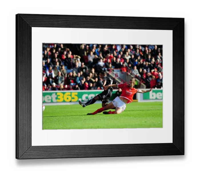 Framed Print : Nicky Maynard scores the opening goal for