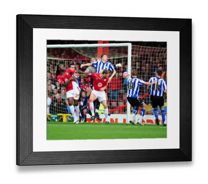 Framed Print : Bristol City vs Sheffield Wednesday: A Football Showdown - Season 09-10