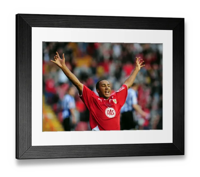 Framed Print : Bristol City vs Sheffield Wednesday: A Football Showdown - Season 09-10